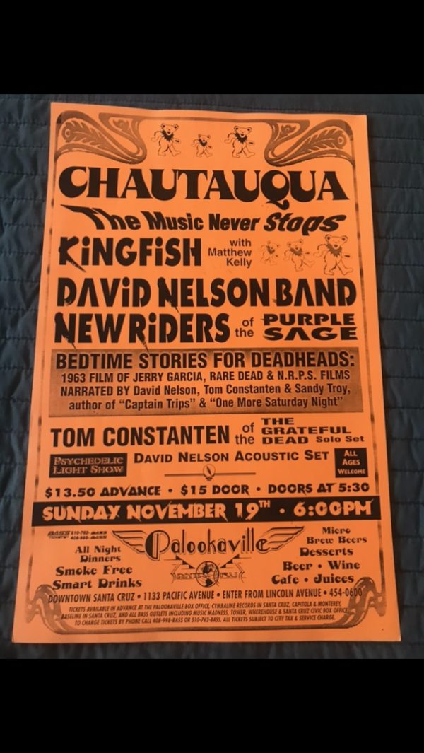 Chautauqua The Music Never Stops Poster of a concert with Grateful Dead